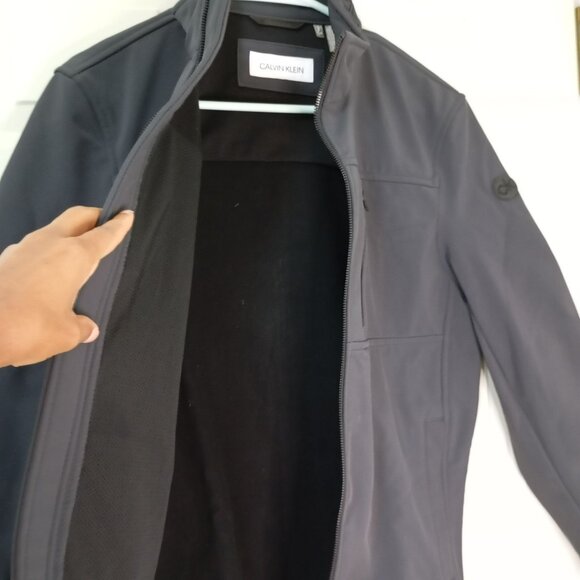 Calvin Klein Mens Gray Softshell Jacket S - Picture 6 of 12